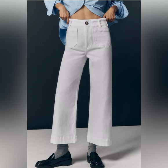 Anthropology Maeve The Colette Cropped Wide Leg Jeans - Picture 3 of 7